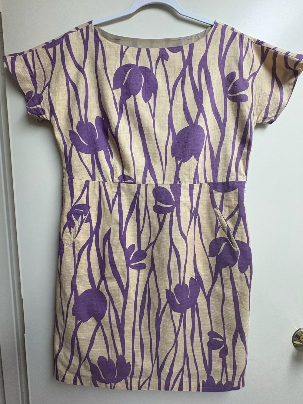 VTG Purple & Beige Sheath Dress